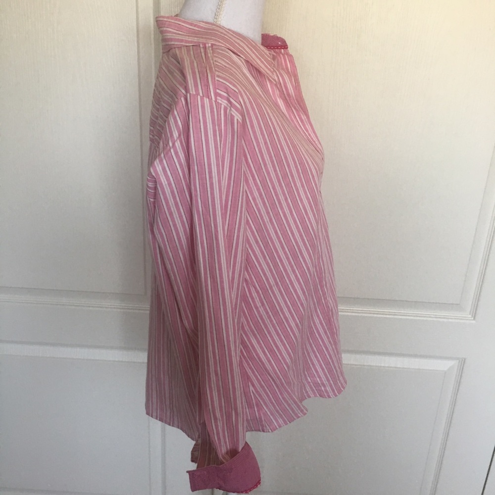 NWOT pink striped blouse by D and Co. Essentials - Picture 7 of 8